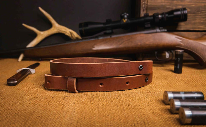 The Hunter - Leather Rifle Sling