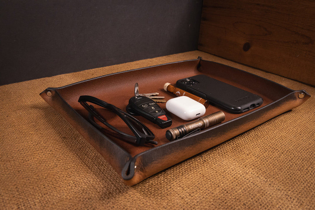 Handmade USA Premium Leather Organizer Trays