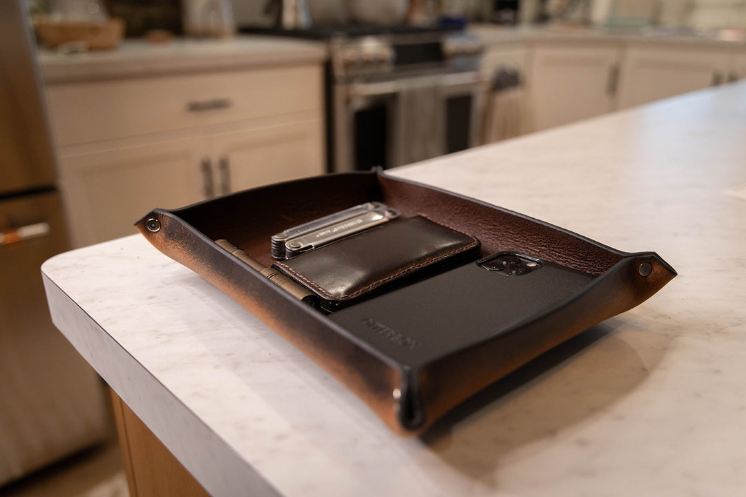 Handmade USA Premium Leather Organizer Trays