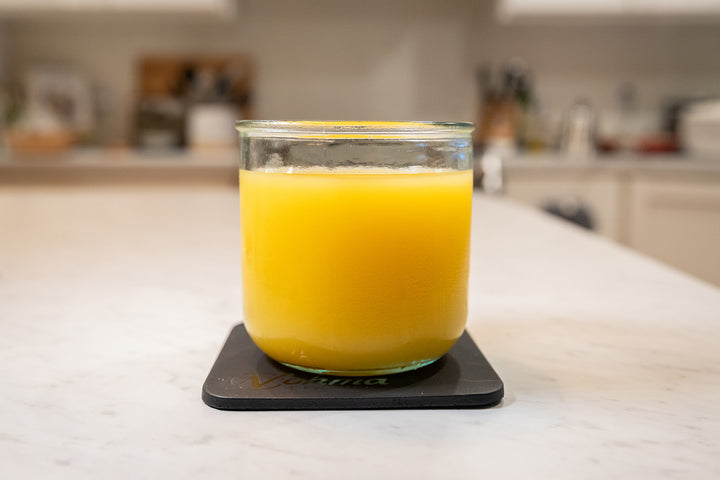 Black Square Leather Coaster Set Display