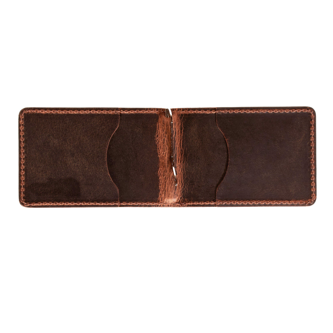 The Washington Bifold Wallet – Slim Minimalist Leather Wallet with Money Clip