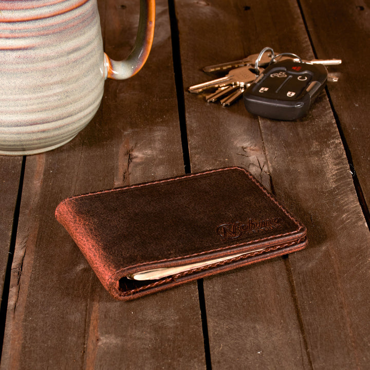 The Washington Bifold Wallet – Slim Minimalist Leather Wallet with Money Clip
