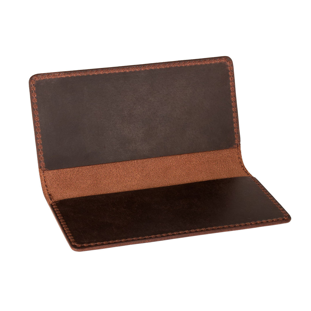 Brown leather checkbook cover