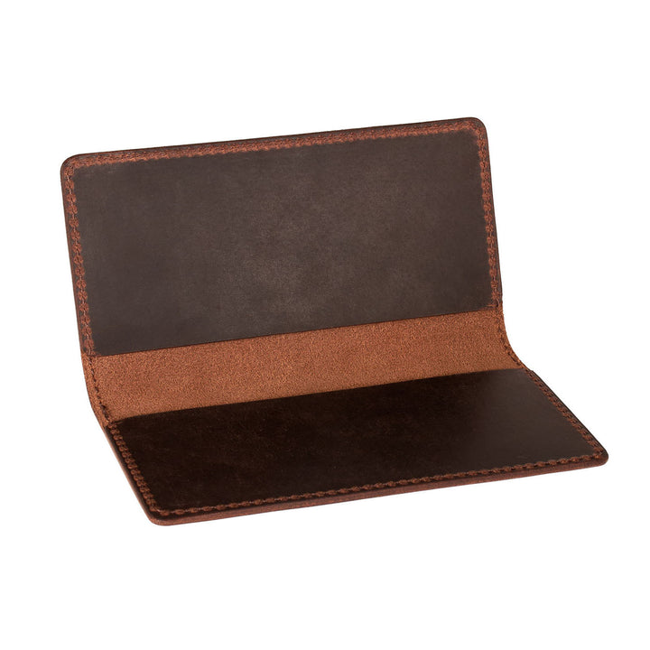 Brown leather checkbook cover