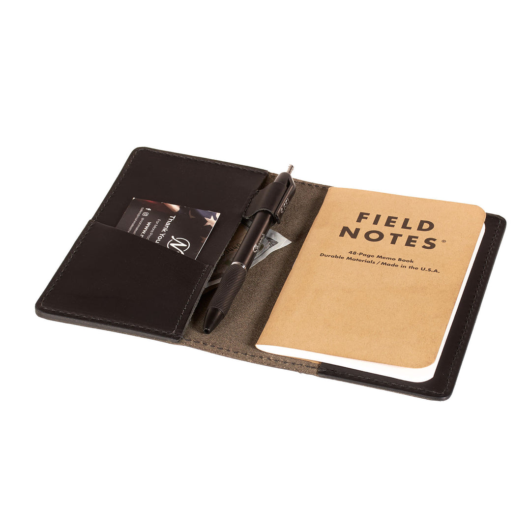 Leather Journal Cover – Fits Field Notes & Moleskine Cahier Pocket Notebooks (3.5" x 5.5")
