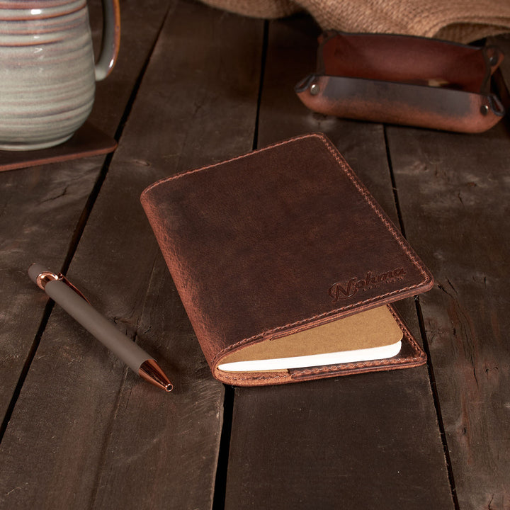 Leather Journal Cover – Fits Field Notes & Moleskine Cahier Pocket Notebooks (3.5" x 5.5")