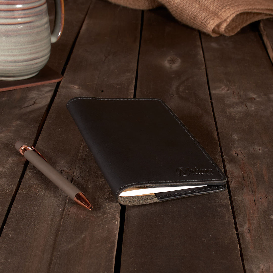 Leather Journal Cover – Fits Field Notes & Moleskine Cahier Pocket Notebooks (3.5" x 5.5")