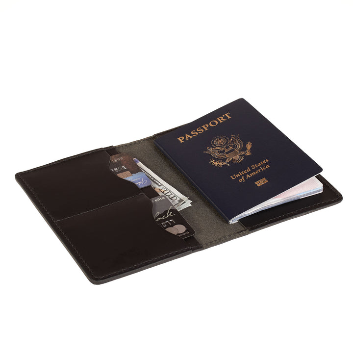 Leather Passport Cover – Handmade Travel Wallet - Fits Passports & Pocket Notebooks (3.5" x 5.5")
