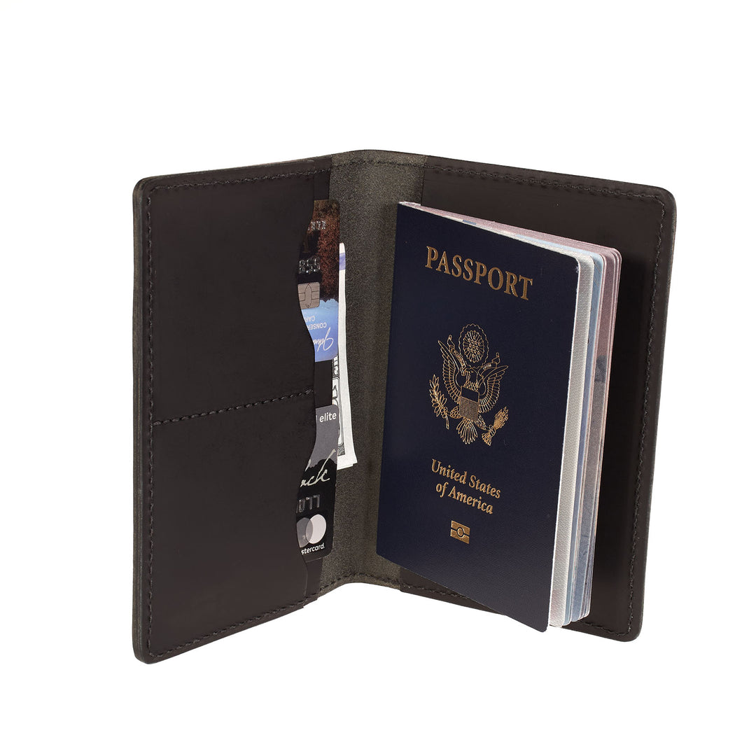 Leather Passport Cover – Handmade Travel Wallet - Fits Passports & Pocket Notebooks (3.5" x 5.5")