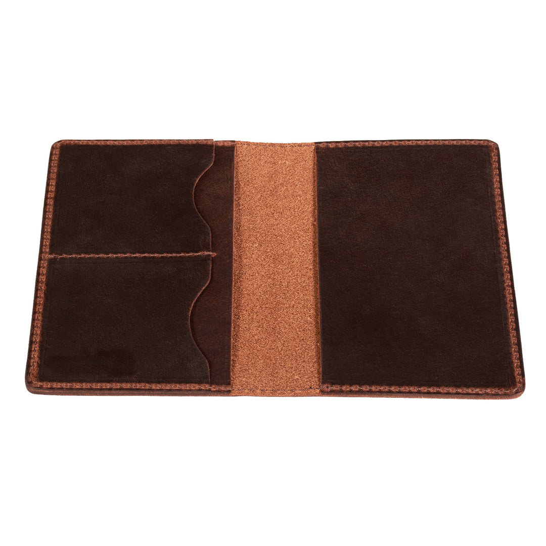 Leather Passport Cover – Handmade Travel Wallet - Fits Passports & Pocket Notebooks (3.5" x 5.5")