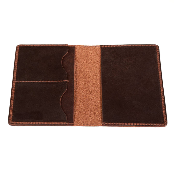Leather Passport Cover – Handmade Travel Wallet - Fits Passports & Pocket Notebooks (3.5" x 5.5")
