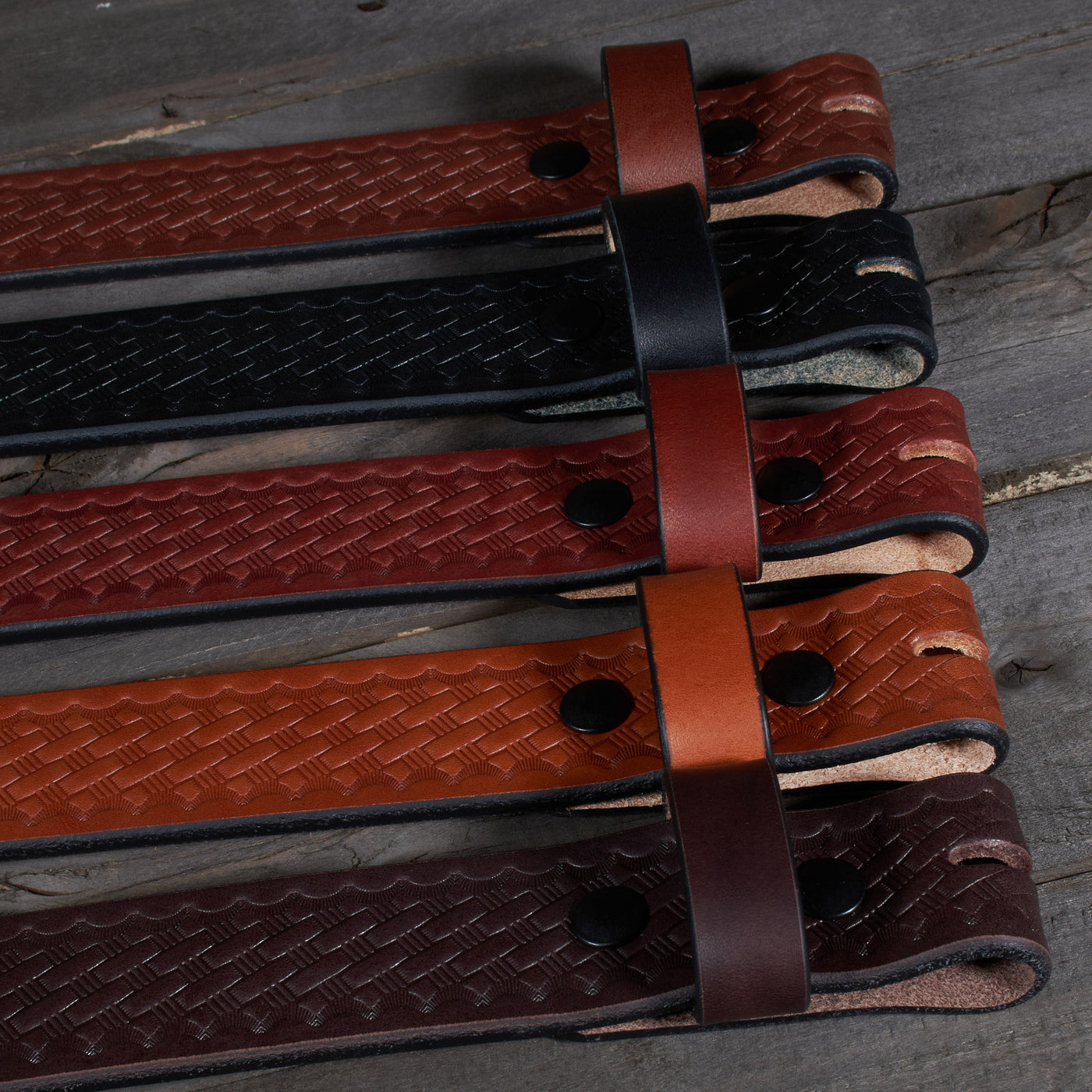 THE NO BUCKLE BELT HD SERIES - LEATHER BELT BLANK– 1.5” Basketweave