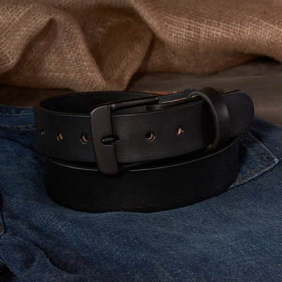 THE FRONTIER HD SERIES - LEATHER BELT – BLACK – 1.5”