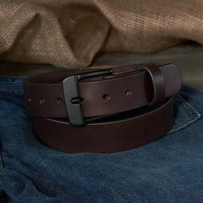 THE FRONTIER HD SERIES - LEATHER BELT – BLACK – 1.5”