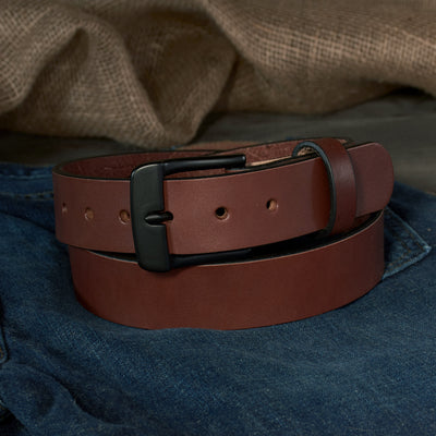 THE FRONTIER HD SERIES - LEATHER BELT – BLACK – 1.5”