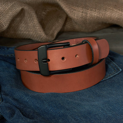 THE FRONTIER HD SERIES - LEATHER BELT – BLACK – 1.5”