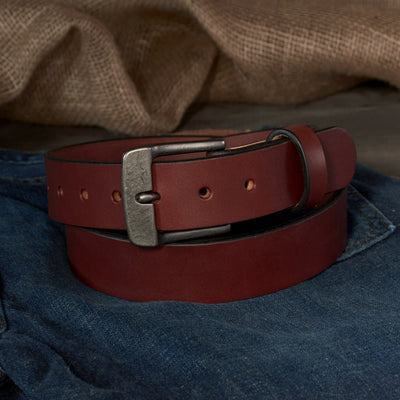 THE FRONTIER HD SERIES - LEATHER BELT – ANTIQUE SILVER – 1.5”