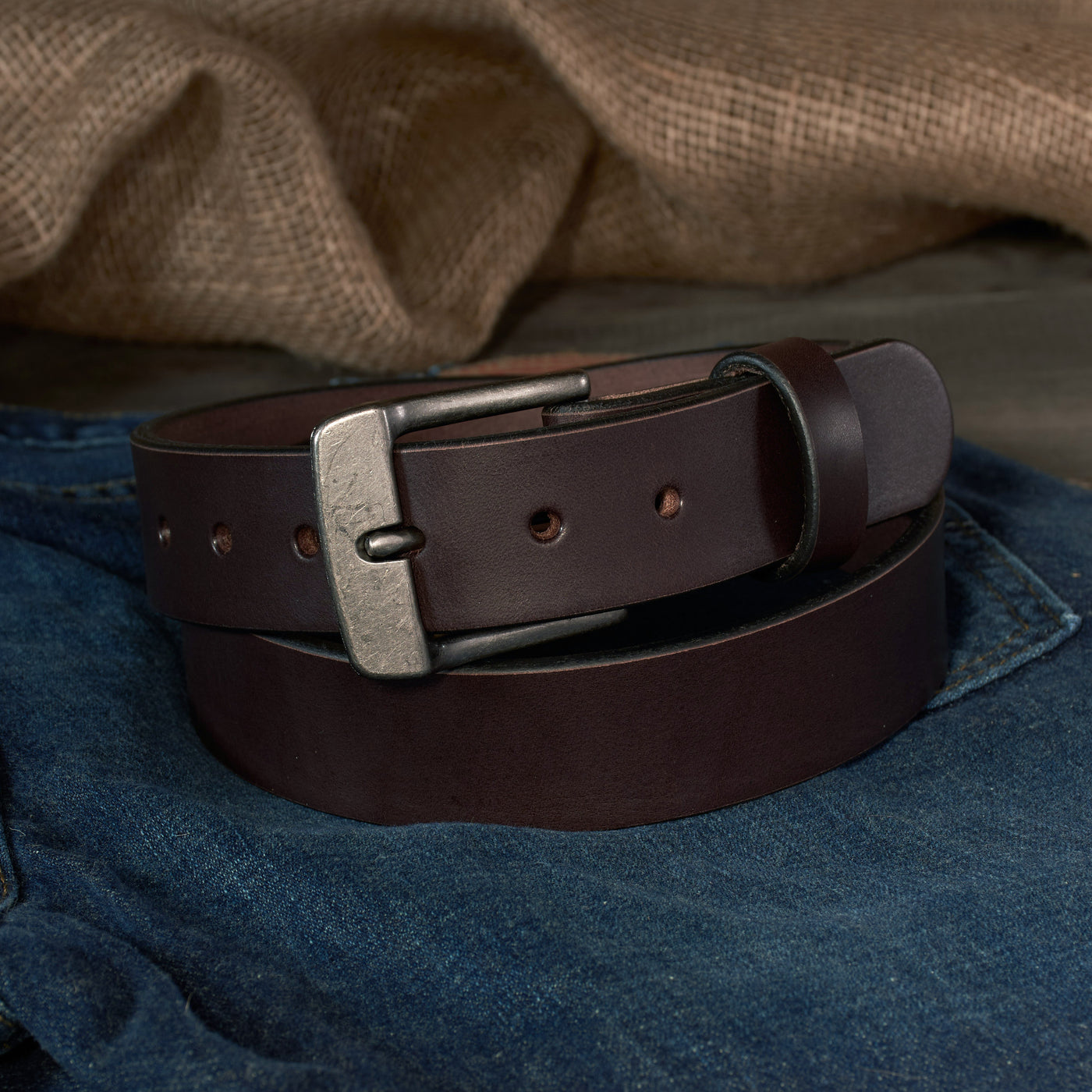 THE FRONTIER HD SERIES - LEATHER BELT – ANTIQUE SILVER – 1.5”