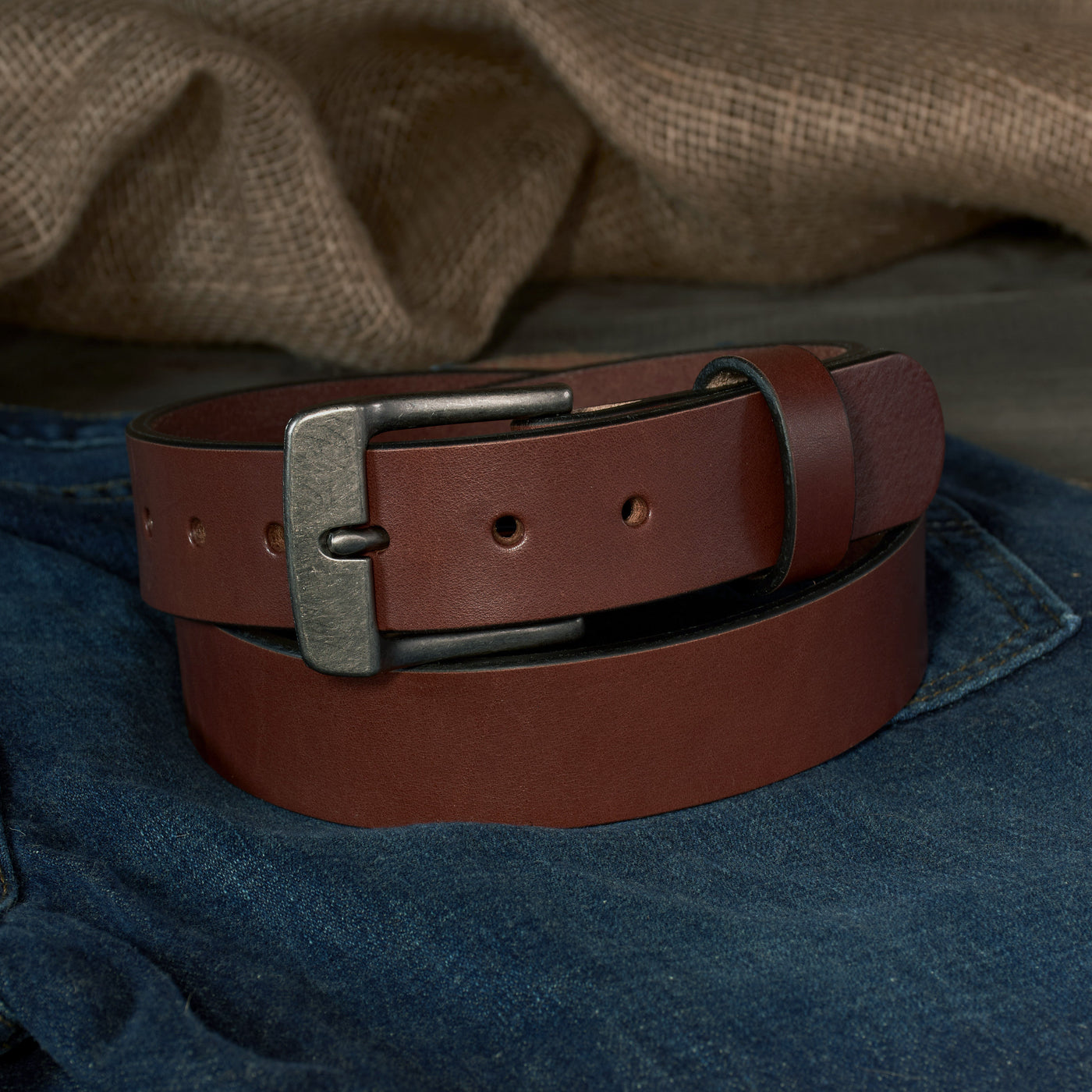 THE FRONTIER HD SERIES - LEATHER BELT – ANTIQUE SILVER – 1.5”