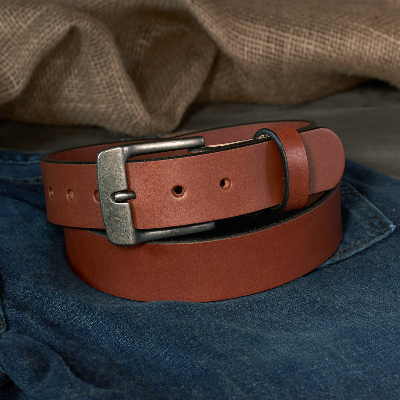 THE FRONTIER HD SERIES - LEATHER BELT – ANTIQUE SILVER – 1.5”