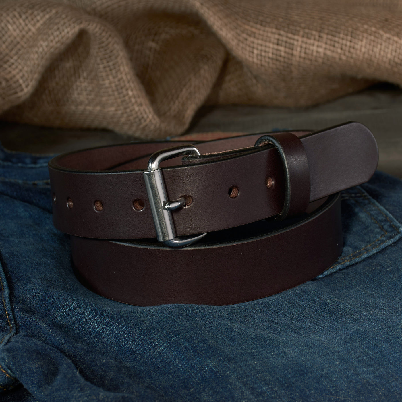 THE OUTFITTER HD SERIES - LEATHER BELT – Stainless Steel – 1.5”