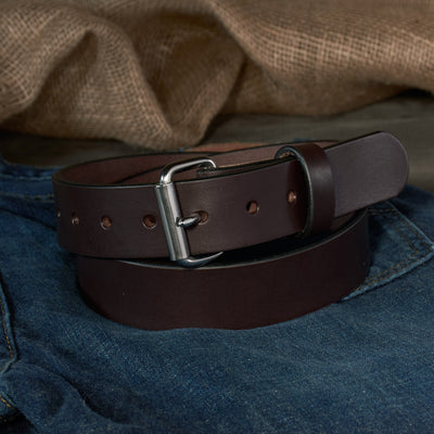 THE OUTFITTER HD SERIES - LEATHER BELT – Stainless Steel – 1.5”