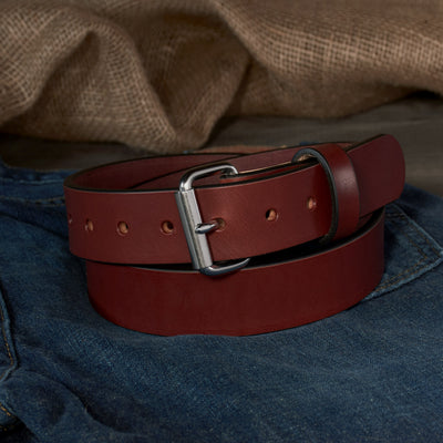 THE OUTFITTER HD SERIES - LEATHER BELT – Stainless Steel – 1.5”