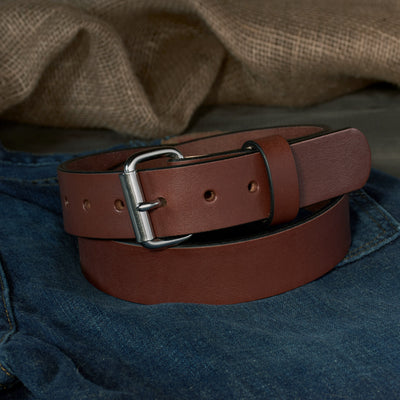 THE OUTFITTER HD SERIES - LEATHER BELT – Stainless Steel – 1.5”