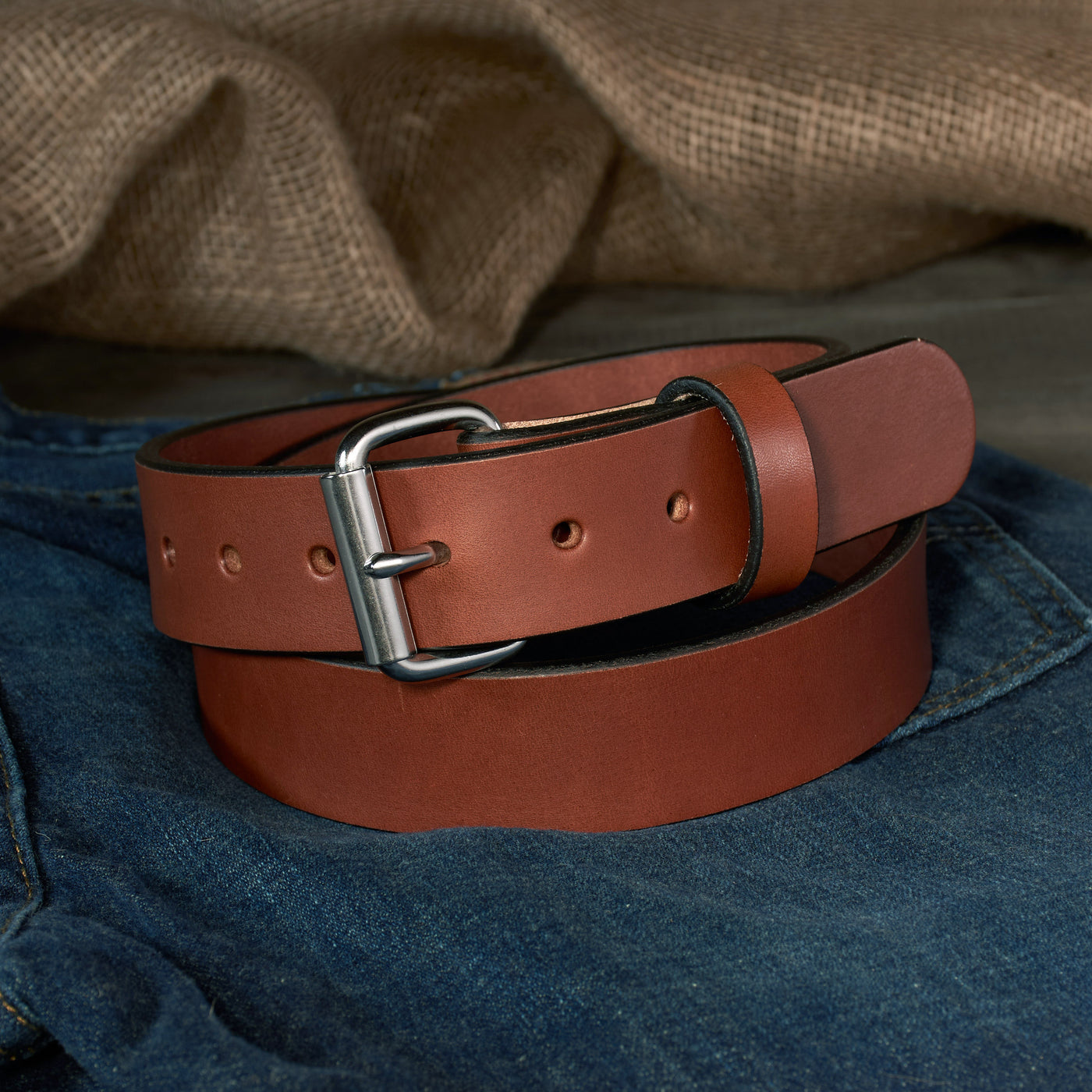 THE OUTFITTER HD SERIES - LEATHER BELT – Stainless Steel – 1.5”