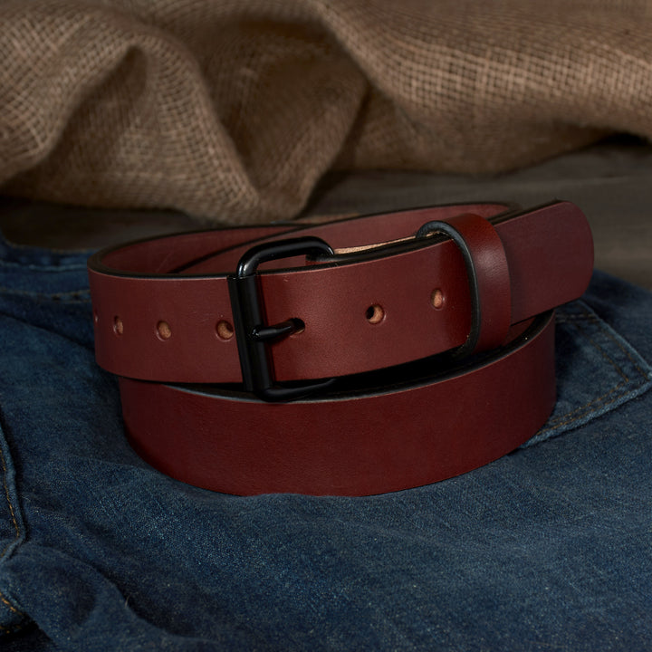 THE OUTFITTER HD SERIES - LEATHER BELT – BLACK – 1.5”
