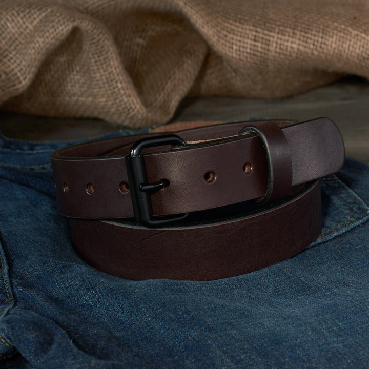 THE OUTFITTER HD SERIES - LEATHER BELT – BLACK – 1.5”