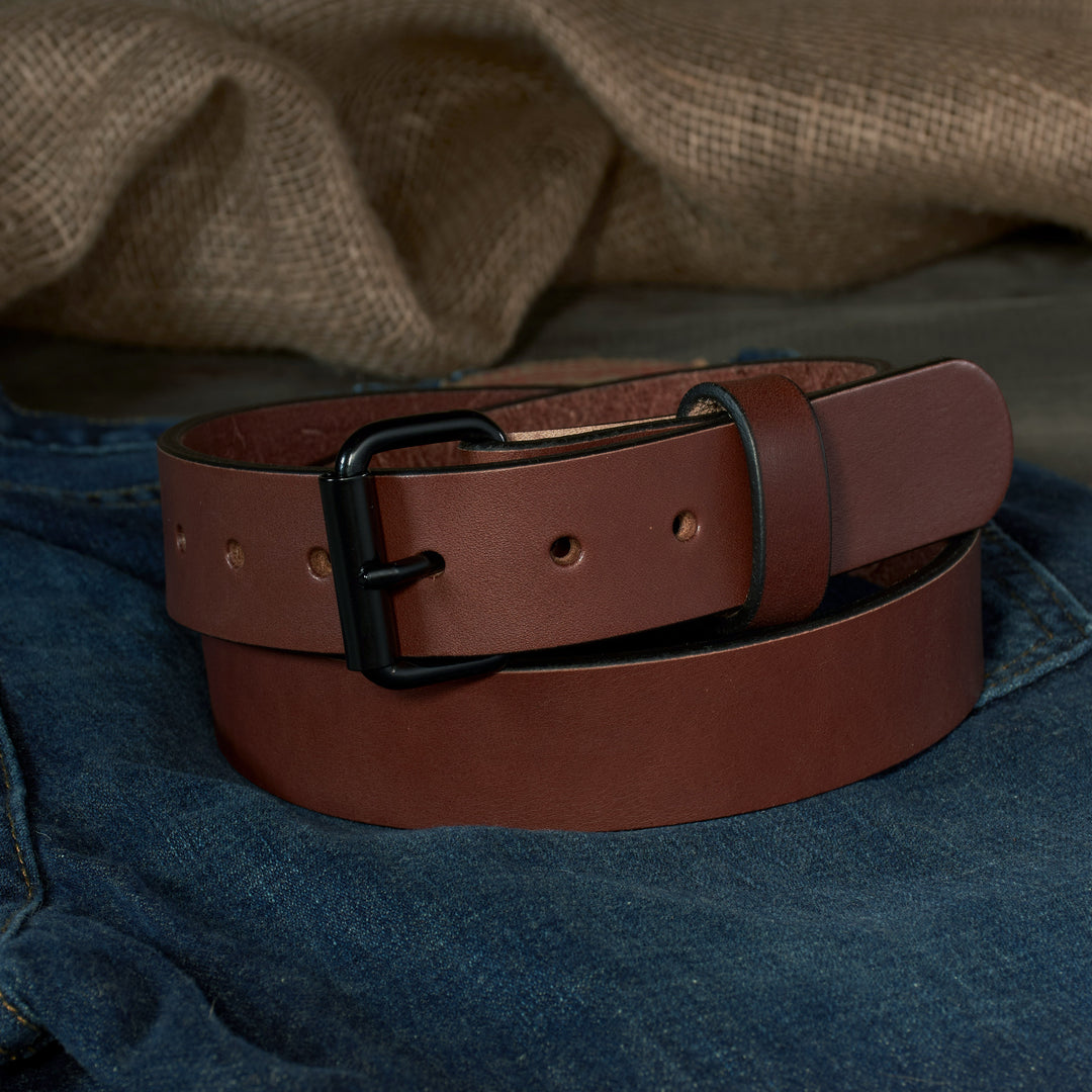 THE OUTFITTER HD SERIES - LEATHER BELT – BLACK – 1.5”