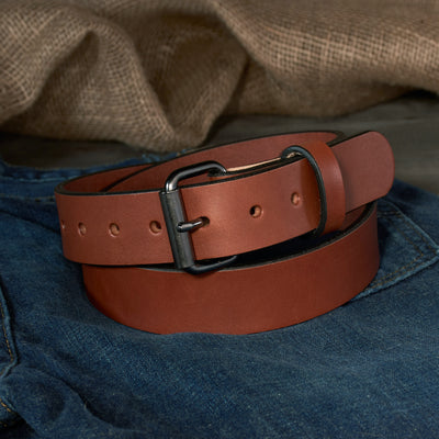 THE OUTFITTER HD SERIES - LEATHER BELT – Matte Nickel – 1.5”