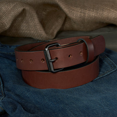 THE OUTFITTER HD SERIES - LEATHER BELT – Matte Nickel – 1.5”