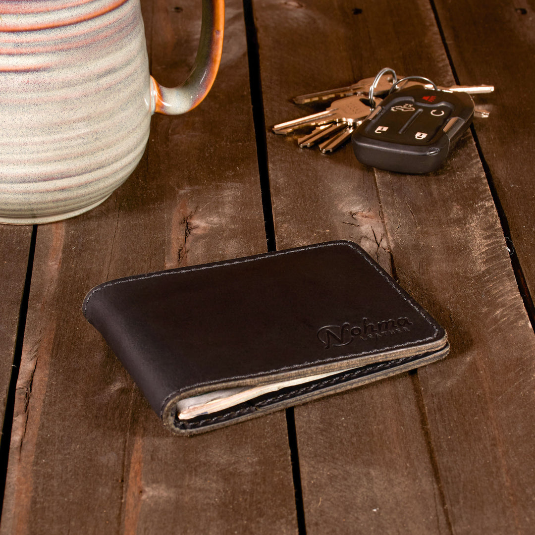 The Washington Bifold Wallet – Slim Minimalist Leather Wallet with Money Clip