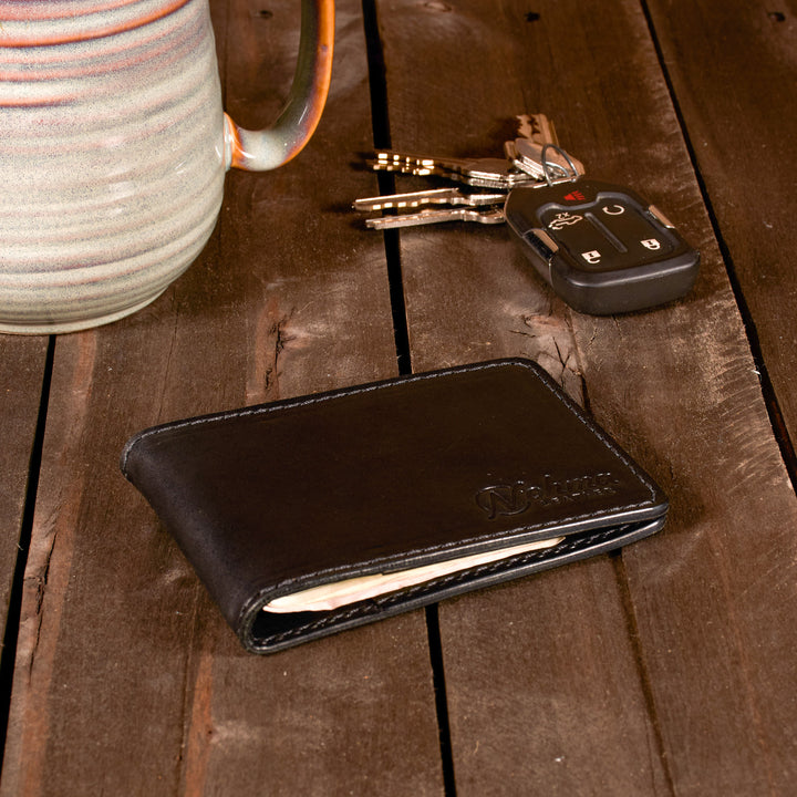 The Washington Bifold Wallet – Slim Minimalist Leather Wallet with Money Clip