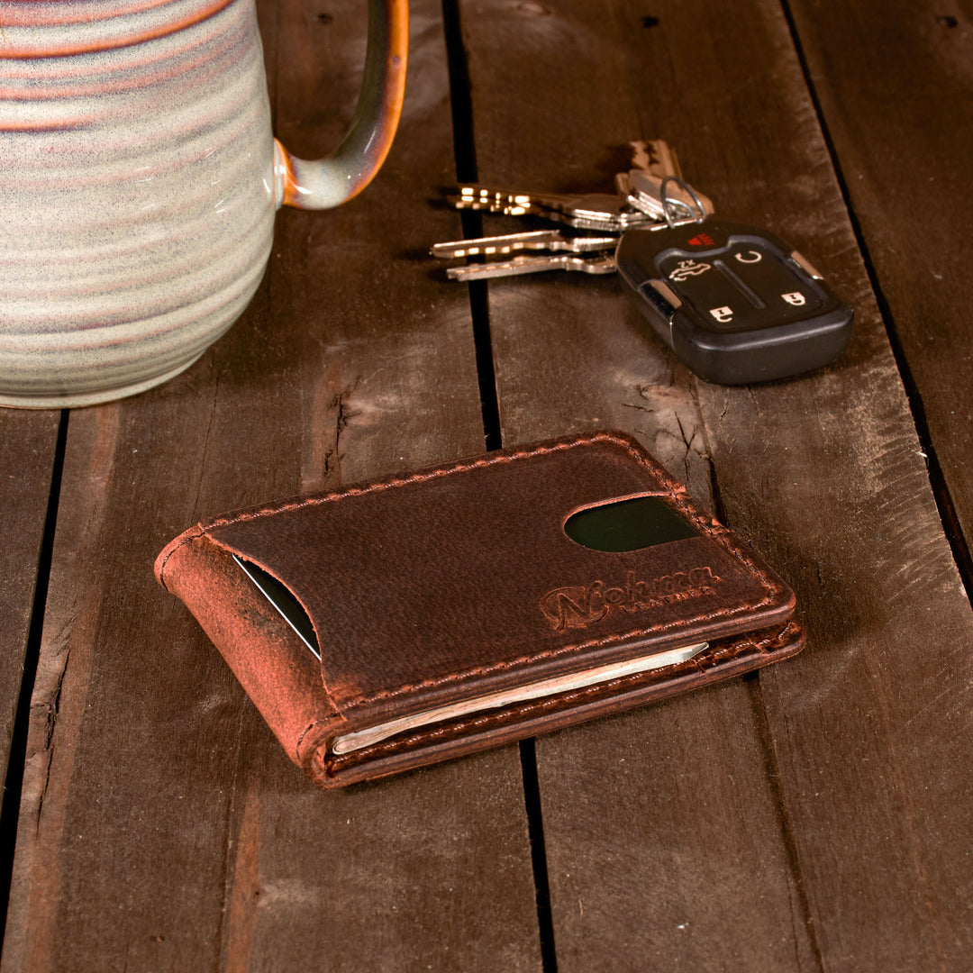 The Benjamin Bifold Wallet – Slim Minimalist Leather Wallet with Money Clip