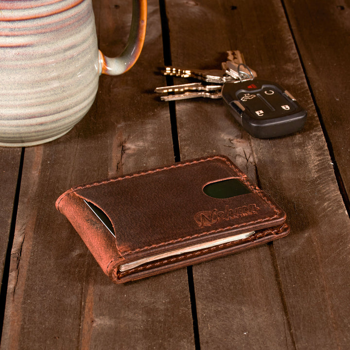 The Benjamin Bifold Wallet – Slim Minimalist Leather Wallet with Money Clip