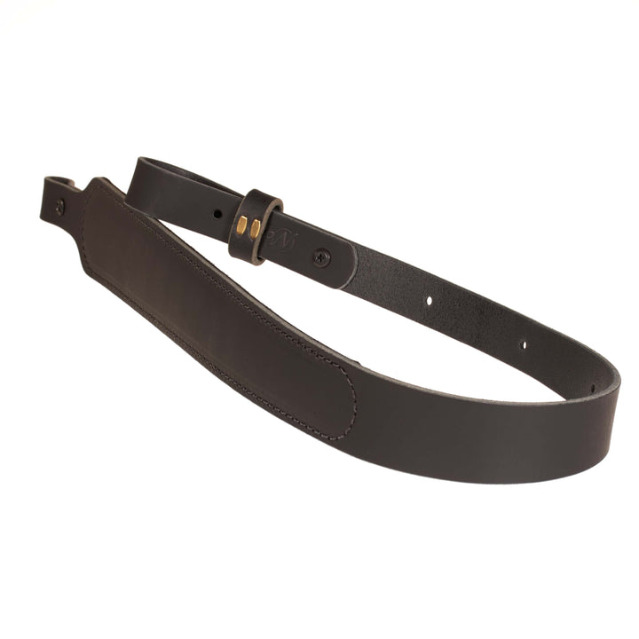 BF700 Buffalo Leather Cobra Style Rifle Sling – Padded with Suede Back – Amish Handmade in USA