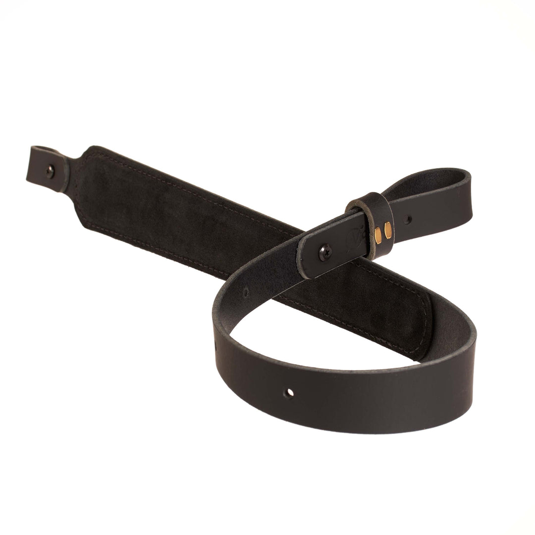 BF700 Buffalo Leather Cobra Style Rifle Sling – Padded with Suede Back – Amish Handmade in USA