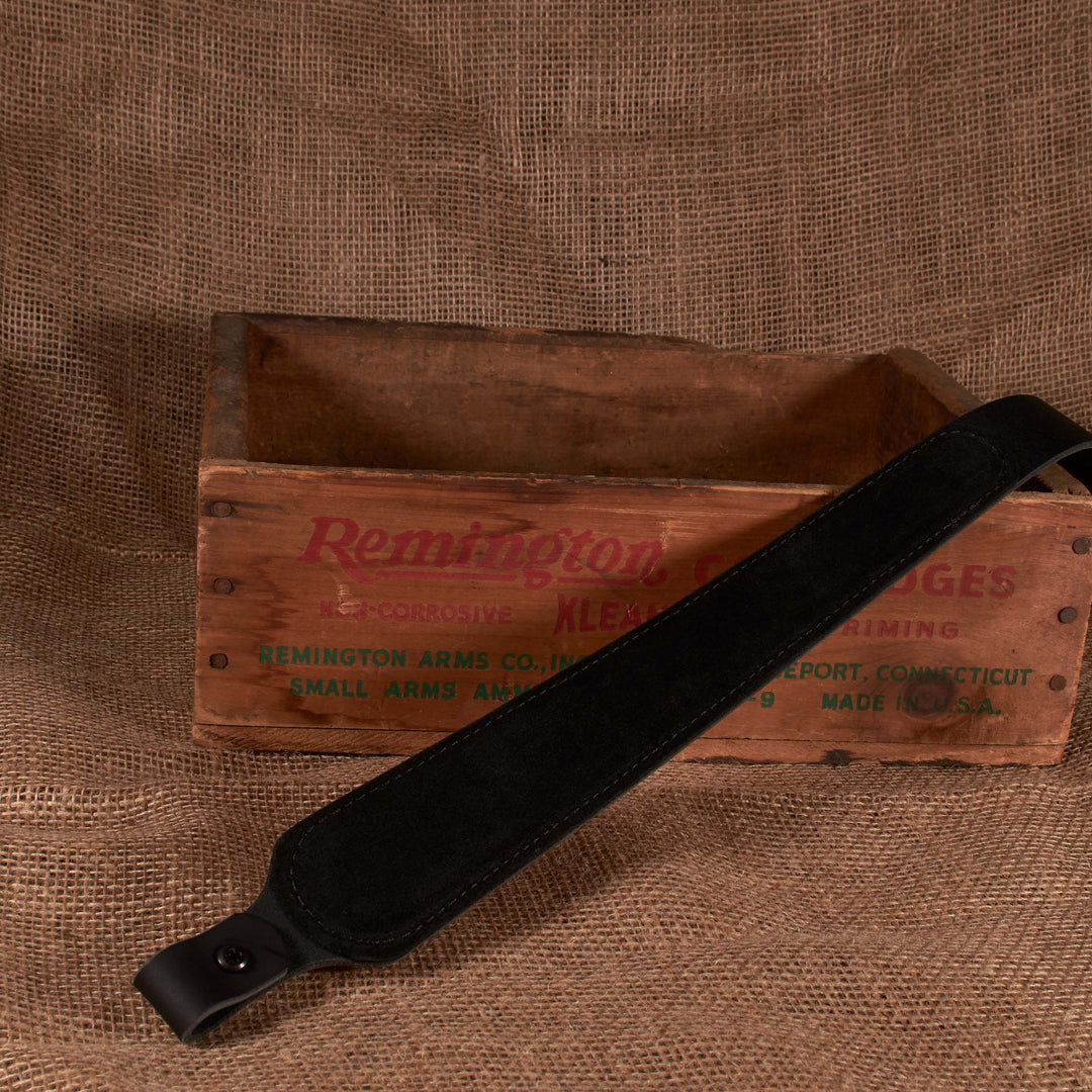 BF700 Buffalo Leather Cobra Style Rifle Sling – Padded with Suede Back – Amish Handmade in USA