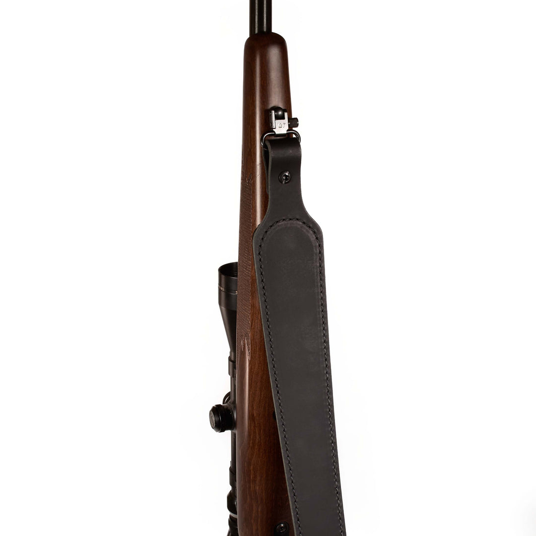 BF700 Buffalo Leather Cobra Style Rifle Sling – Padded with Suede Back – Amish Handmade in USA