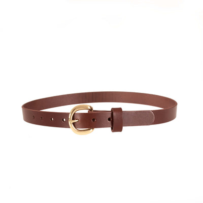 Women’s Belt – Premium Bridle Leather Belt for Jeans, Dresses & Everyday Wear with Solid Buckle