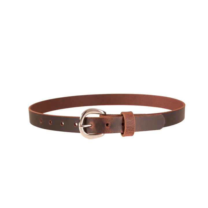 Women’s Belt - Full-Grain Leather Belt for Jeans, Dresses & Casual Wear with Solid Buckle