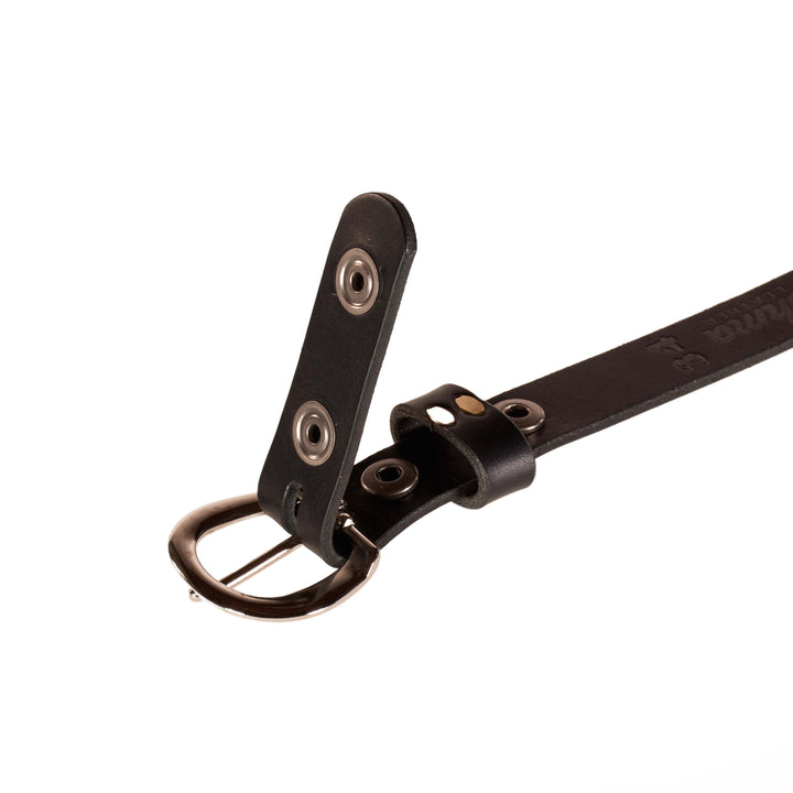 Women’s Belt - Full-Grain Leather Belt for Jeans, Dresses & Casual Wear with Solid Buckle