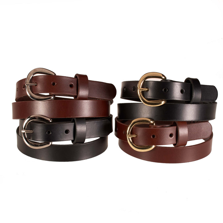 Women’s Belt – Premium Bridle Leather Belt for Jeans, Dresses & Everyday Wear with Solid Buckle