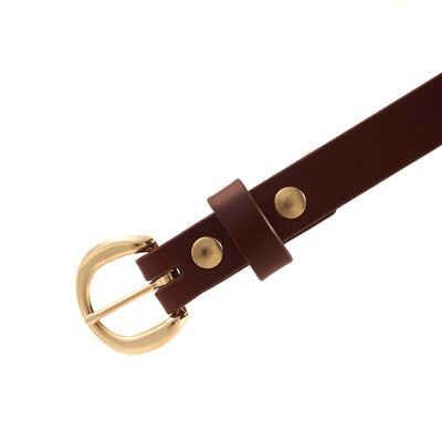 Women’s Belt – Premium Bridle Leather Belt for Jeans, Dresses & Everyday Wear with Solid Buckle