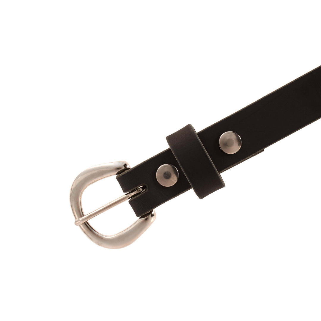 Women’s Belt - Full-Grain Leather Belt for Jeans, Dresses & Casual Wear with Solid Buckle