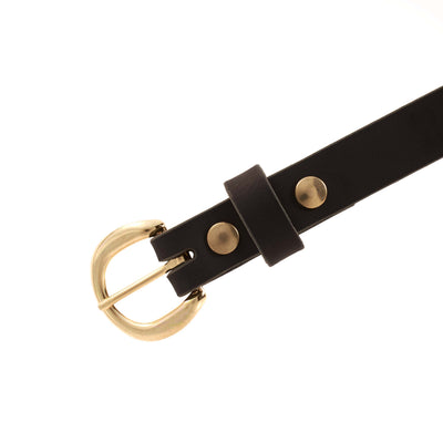 Women’s Belt - Full-Grain Leather Belt for Jeans, Dresses & Casual Wear with Solid Buckle