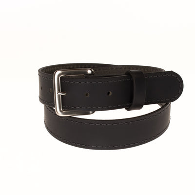 The Classic Series Leather Belt - Brushed Nickel